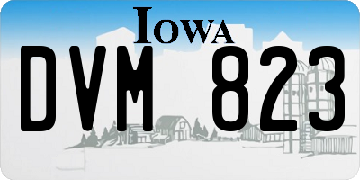 IA license plate DVM823