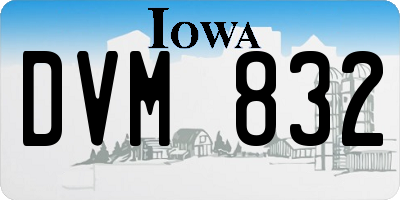 IA license plate DVM832