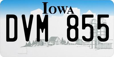 IA license plate DVM855
