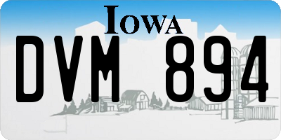 IA license plate DVM894