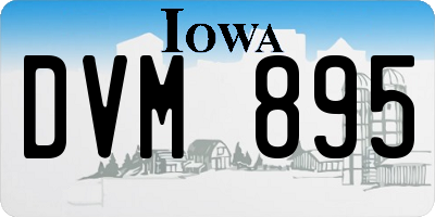 IA license plate DVM895