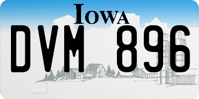 IA license plate DVM896