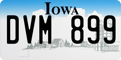 IA license plate DVM899