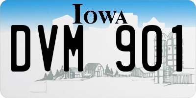 IA license plate DVM901