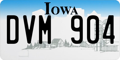 IA license plate DVM904