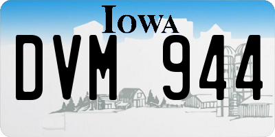 IA license plate DVM944