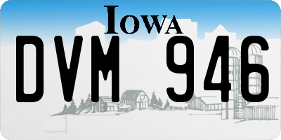 IA license plate DVM946
