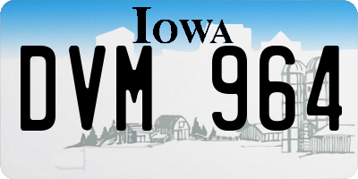 IA license plate DVM964