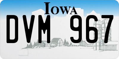 IA license plate DVM967