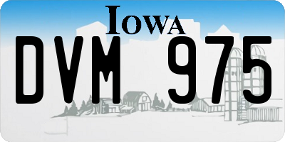 IA license plate DVM975