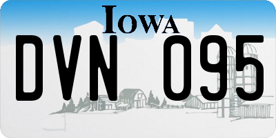 IA license plate DVN095