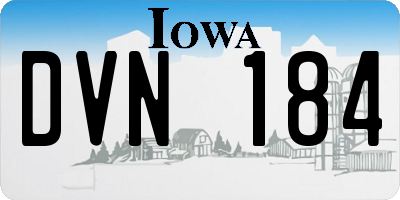 IA license plate DVN184
