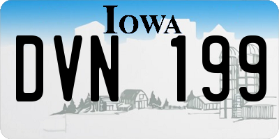IA license plate DVN199