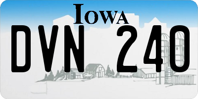 IA license plate DVN240