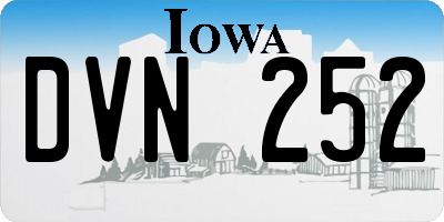 IA license plate DVN252