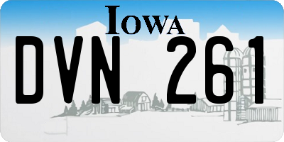 IA license plate DVN261