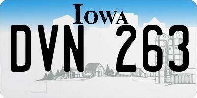 IA license plate DVN263