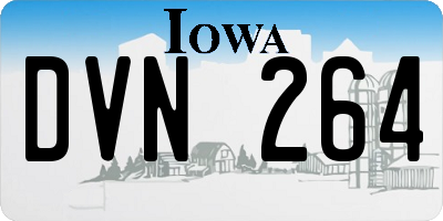 IA license plate DVN264
