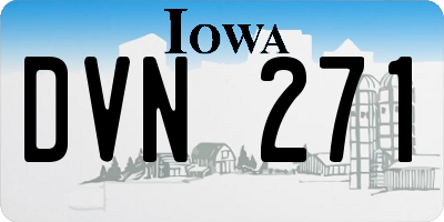 IA license plate DVN271
