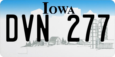 IA license plate DVN277