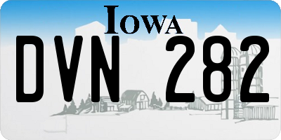 IA license plate DVN282