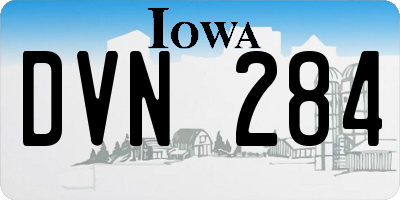 IA license plate DVN284