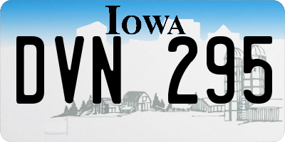 IA license plate DVN295