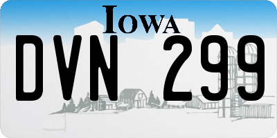 IA license plate DVN299