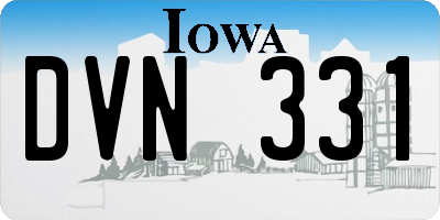 IA license plate DVN331