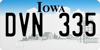 IA license plate DVN335