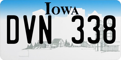 IA license plate DVN338