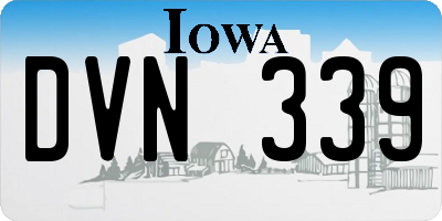 IA license plate DVN339