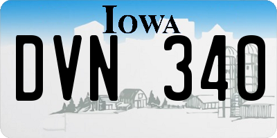 IA license plate DVN340