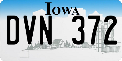 IA license plate DVN372