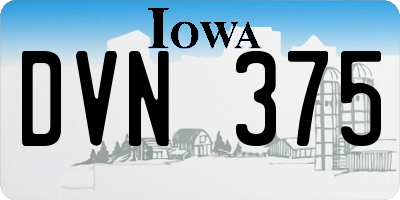 IA license plate DVN375