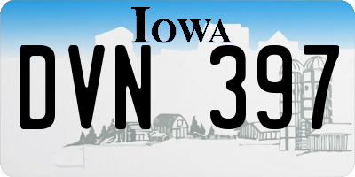 IA license plate DVN397