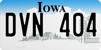 IA license plate DVN404