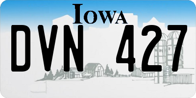 IA license plate DVN427
