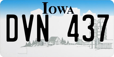 IA license plate DVN437