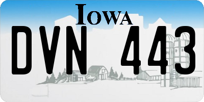 IA license plate DVN443