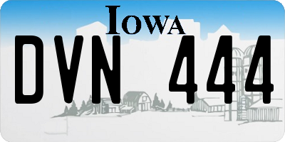 IA license plate DVN444
