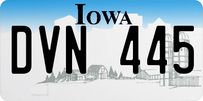 IA license plate DVN445