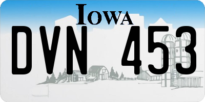IA license plate DVN453