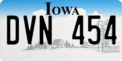 IA license plate DVN454