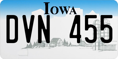 IA license plate DVN455