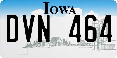 IA license plate DVN464