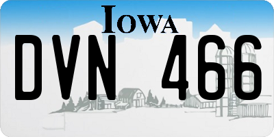 IA license plate DVN466