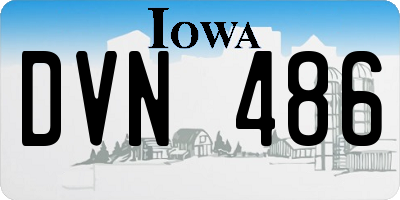 IA license plate DVN486