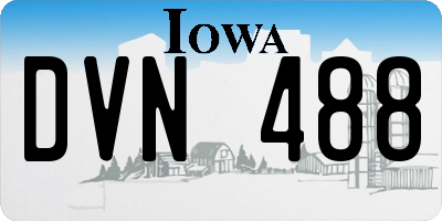 IA license plate DVN488