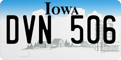 IA license plate DVN506